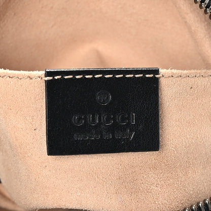 Gucci Calfskin Matelasse Mini GG Marmont Chain Shoulder Bag Black 6 of 10