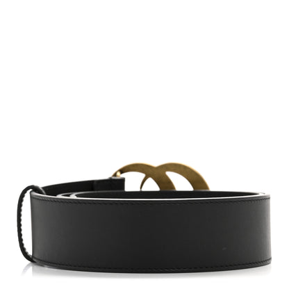 Gucci Moon Calfskin Pearl Double G 40mm Belt 80 32 Black Cream 2 of 6