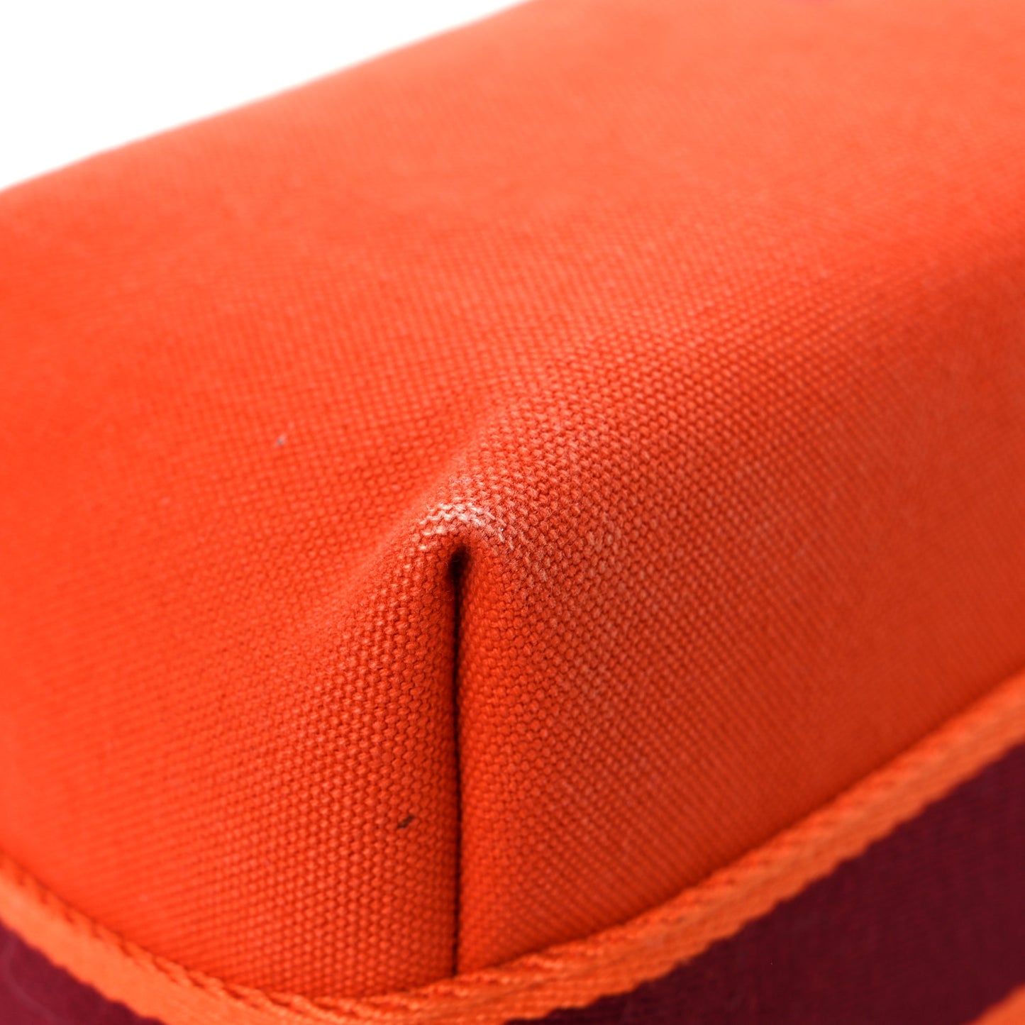 Canvas Small Bride-A-Brac Pouch Orange Burgundy