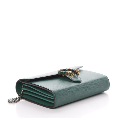 Gucci Calfskin Mini Dionysus Chain Wallet Emerald 4 of 9
