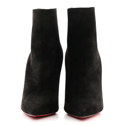 Christian Louboutin Veau Velours Specchio 100 Delicotte Booties 37.5 Black Gold 2 of 16