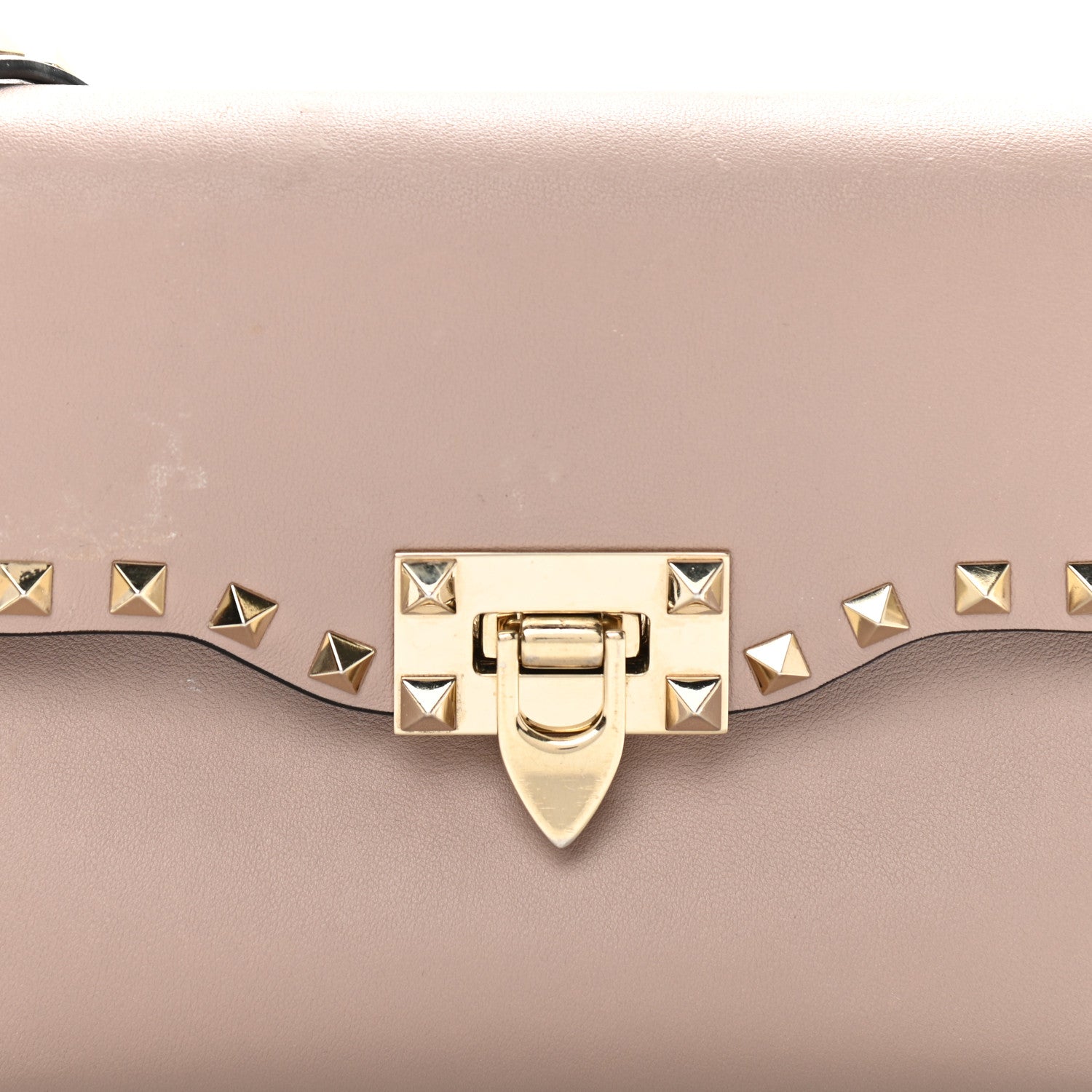 Valentino Garavani Vitello Medium Rockstud Flip Lock Crossbody Bag Poudre 7 of 13
