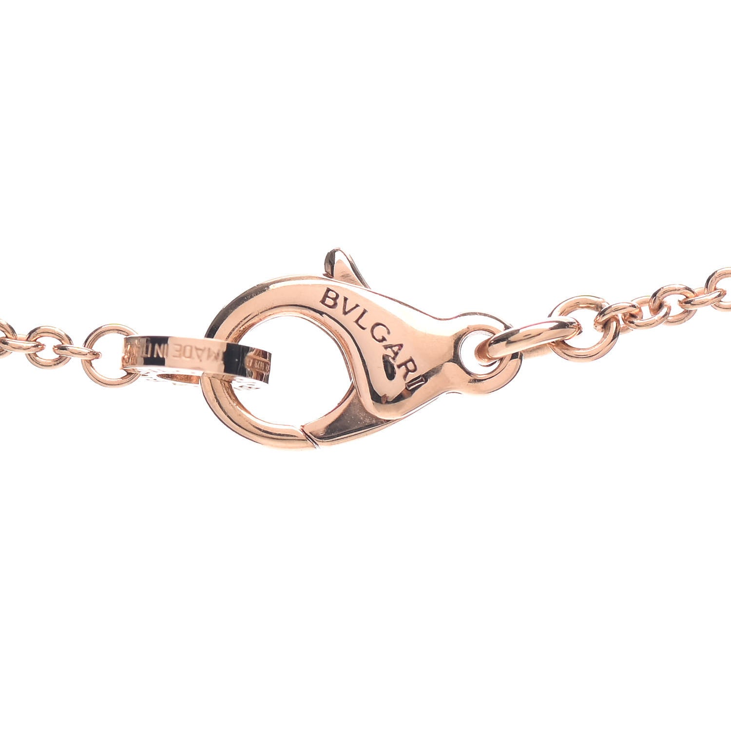Bulgari 18K Rose Gold White Ceramic B.Zero1 Pendant Necklace 4 of 5