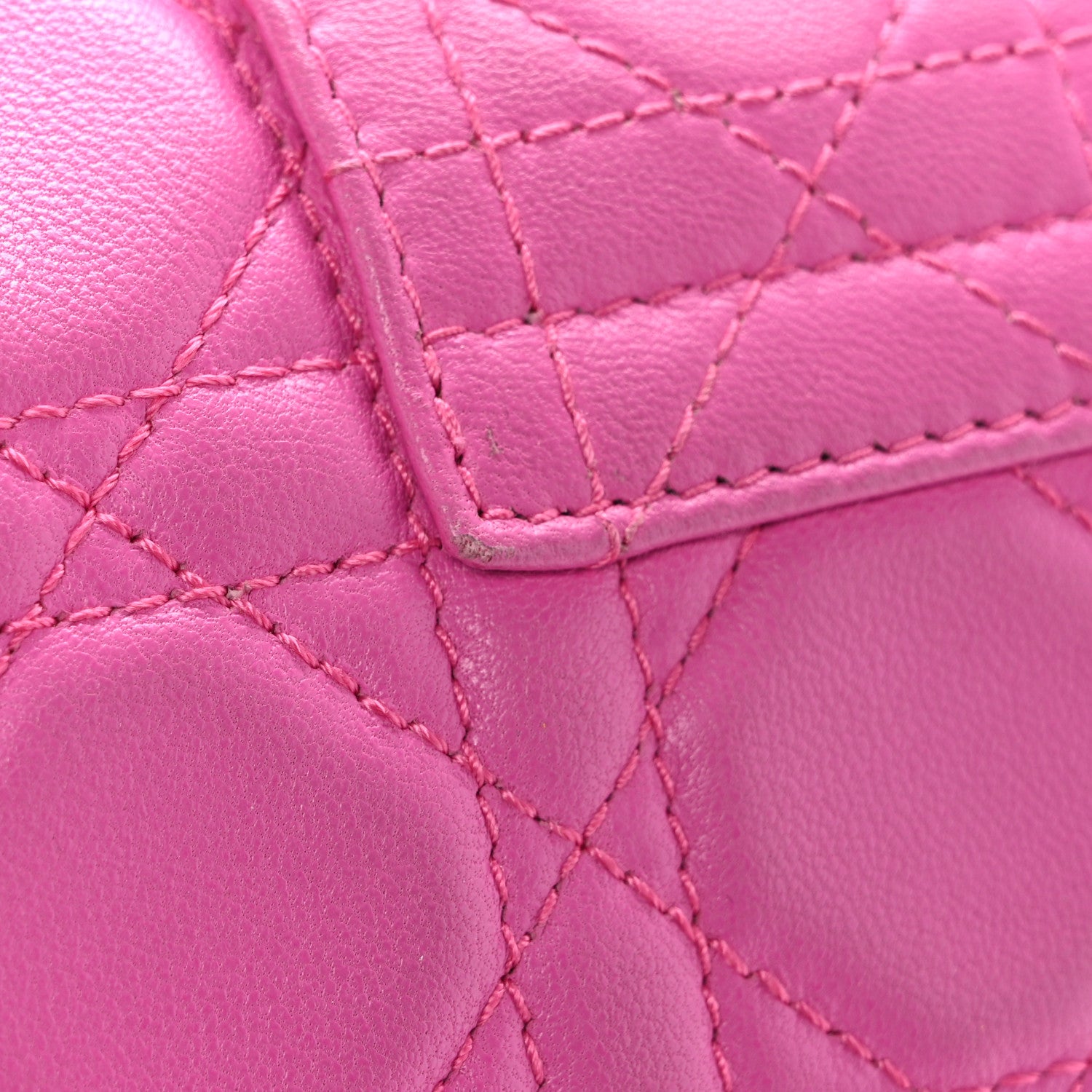 Christian Dior Lambskin Cannage Miss Dior Promenade Pouch Fuchsia 13 of 14