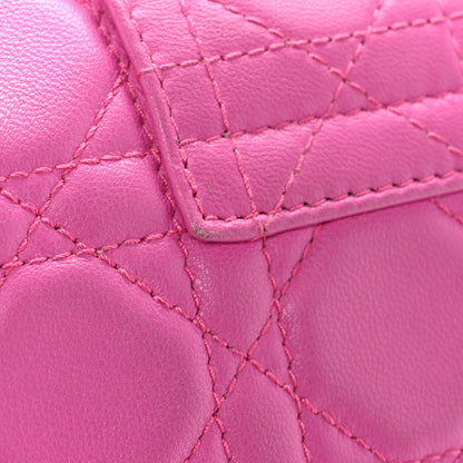 Christian Dior Lambskin Cannage Miss Dior Promenade Pouch Fuchsia 13 of 14