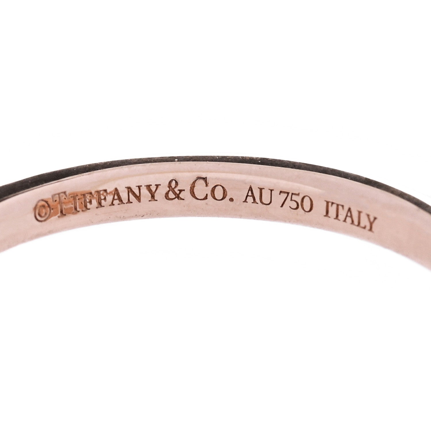 Tiffany 18K Rose Gold Diamond Fleur de Lis Ring 53 6.25 4 of 5