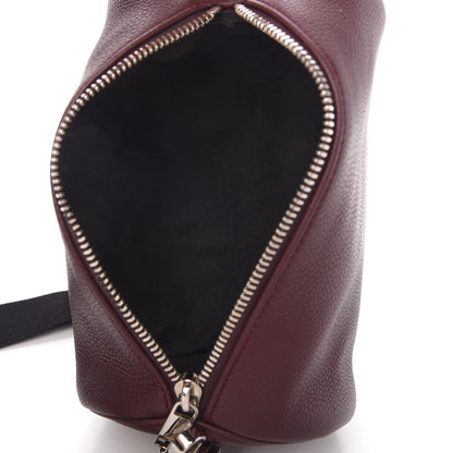 Christian Dior HOMME Grained Calfskin Mens Roller Pouch Burgundy 5 of 9