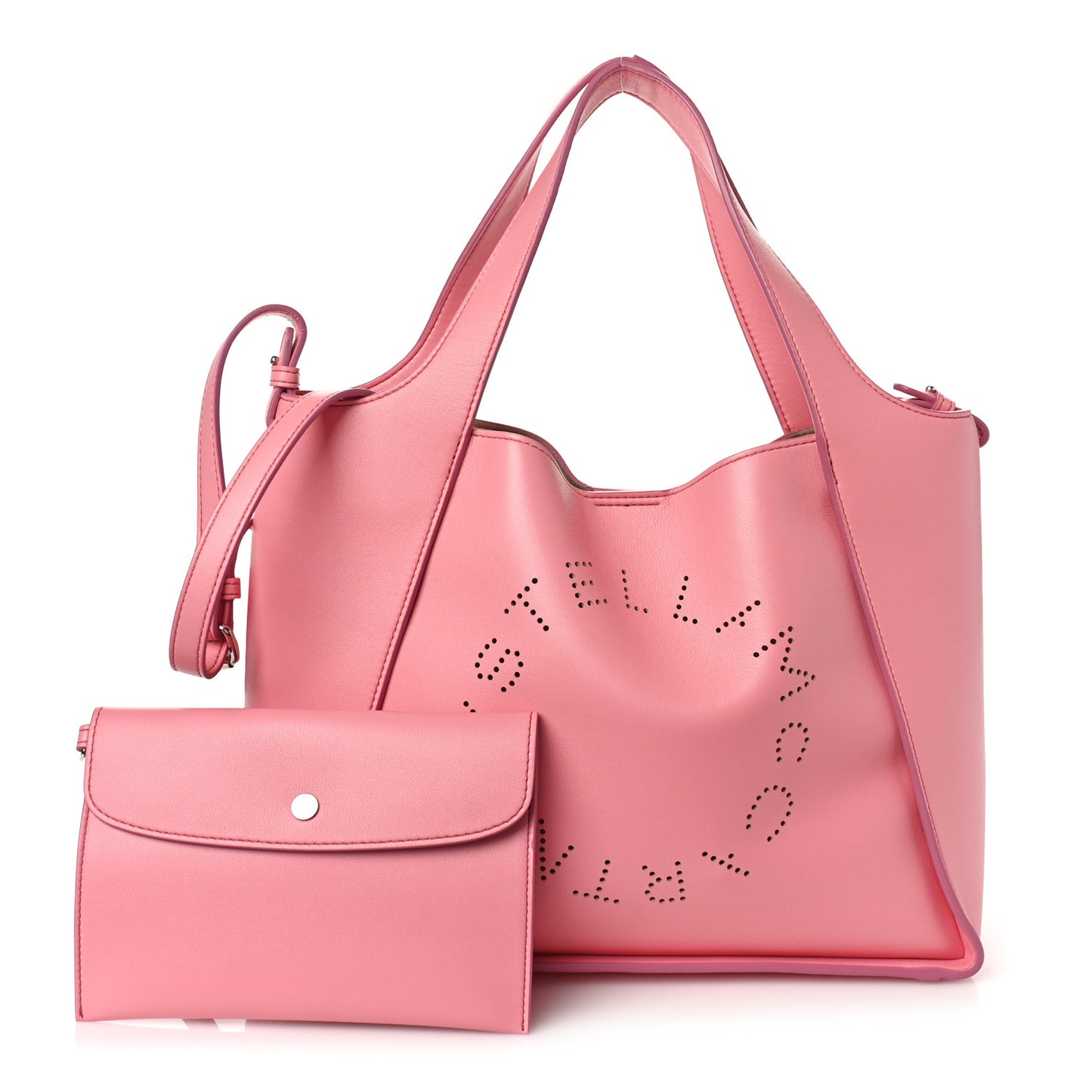 Eco Alter Nappa East West Perforated Tote Pink