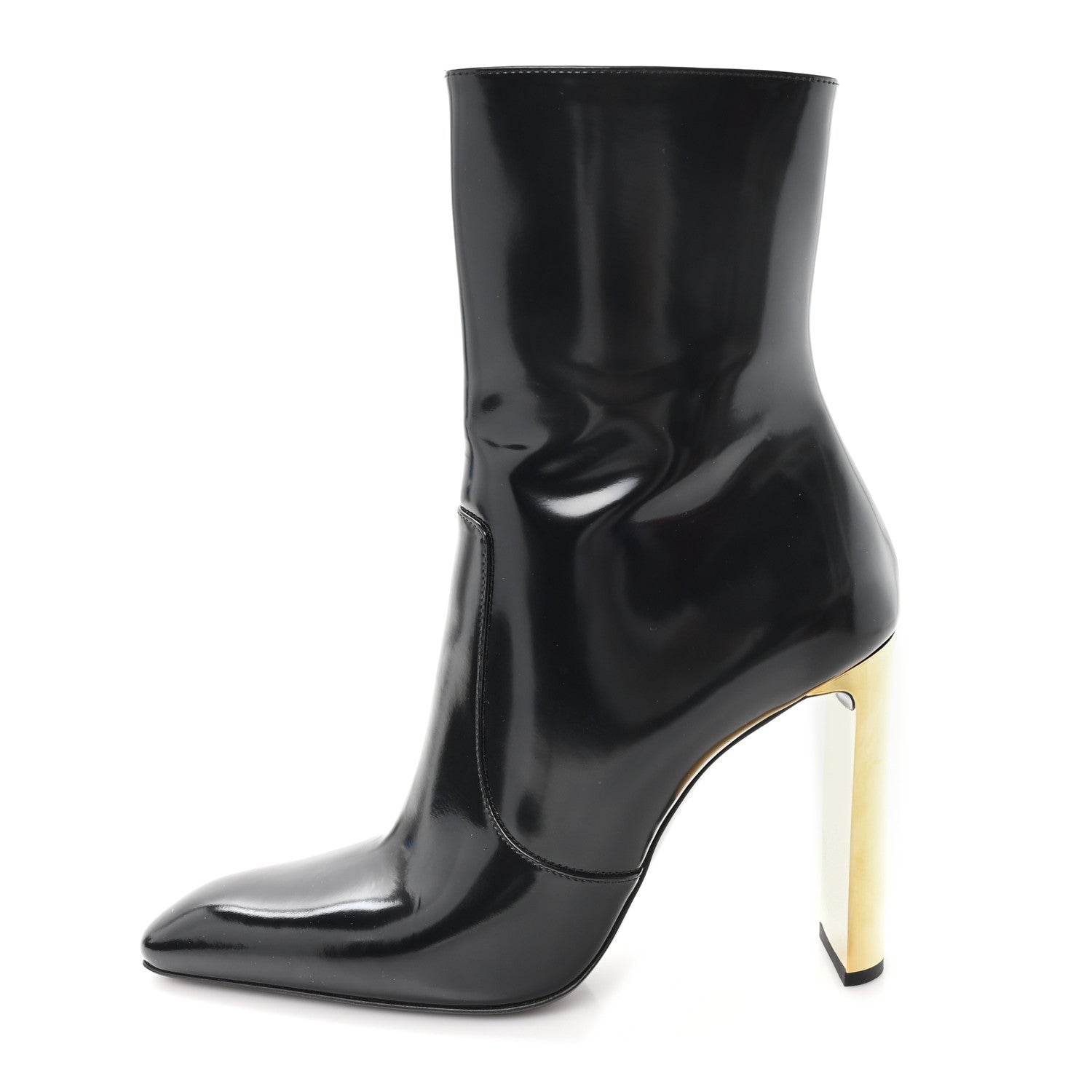 Saint Laurent Vitello Marilyn Auteuil 105 Ankle Zip Boots 40 Black 1 of 9