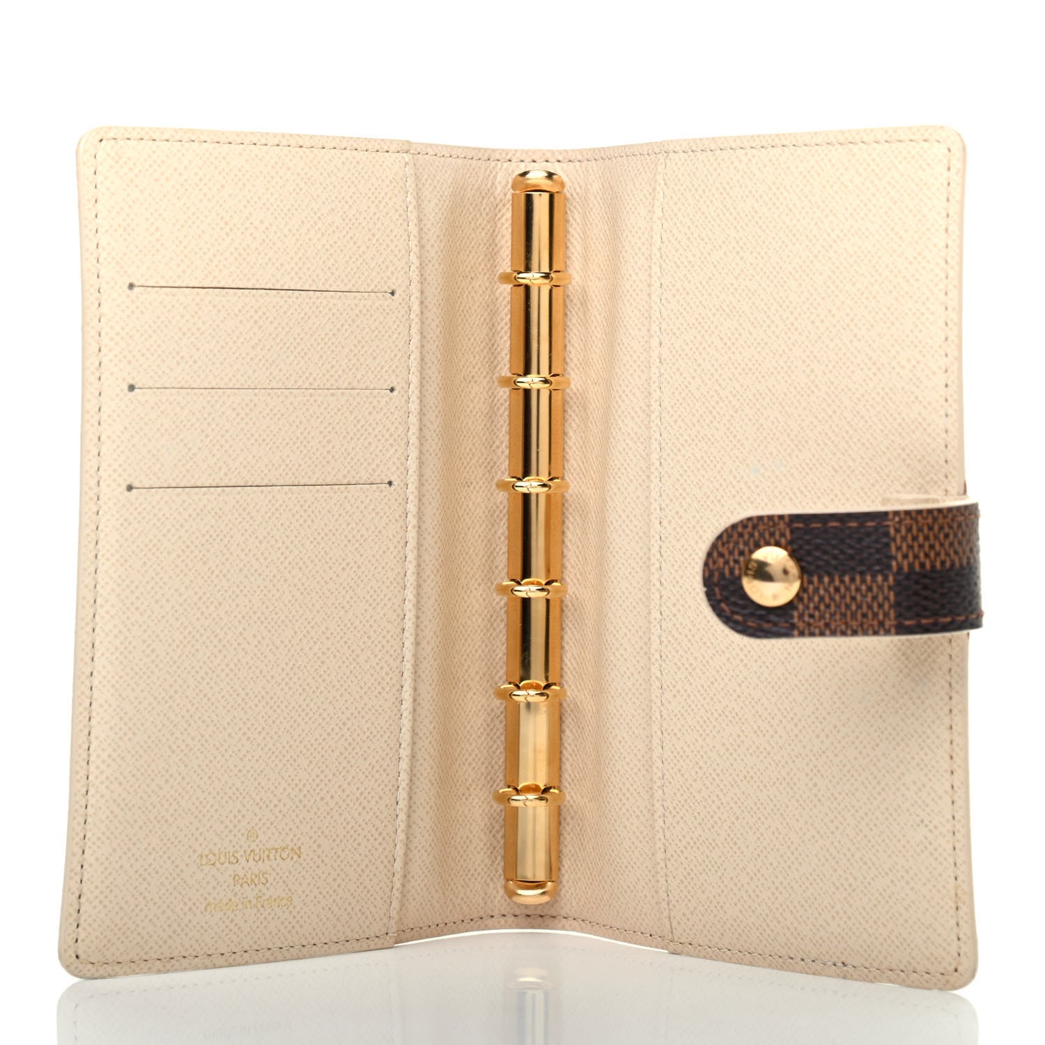 Louis Vuitton Damier Ebene Trunk Small Ring Agenda Cover White 4 of 4