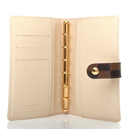 Louis Vuitton Damier Ebene Trunk Small Ring Agenda Cover White 4 of 4