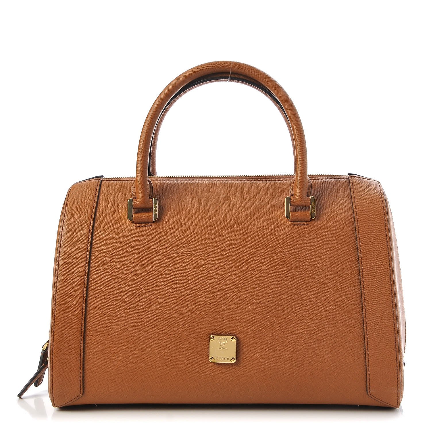 MCM Saffiano Sophia Bowler Bag Cognac 1 of 13