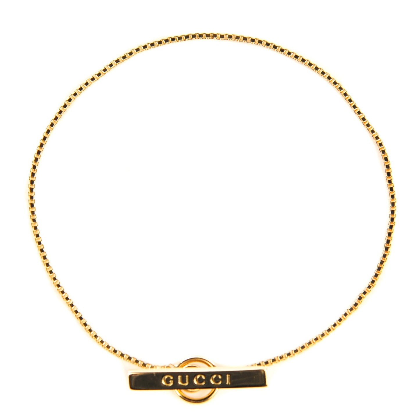 18K Yellow Gold 20mm Lariat Bracelet