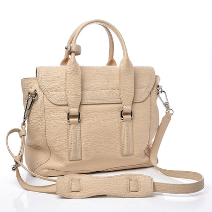 3.1 Phillip Lim 3.1 Textured Calfskin Medium Pashli Satchel White Peach 2 of 18