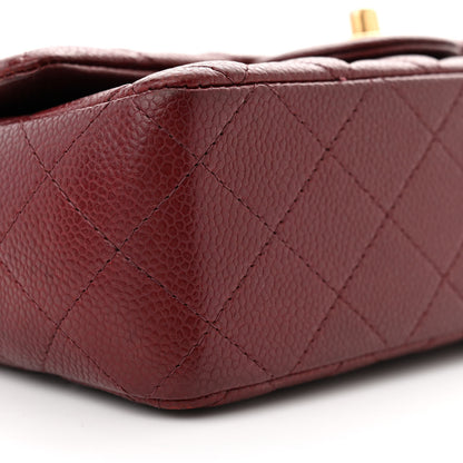 Chanel Caviar Quilted Mini Rectangular Flap Dark Red 9 of 11