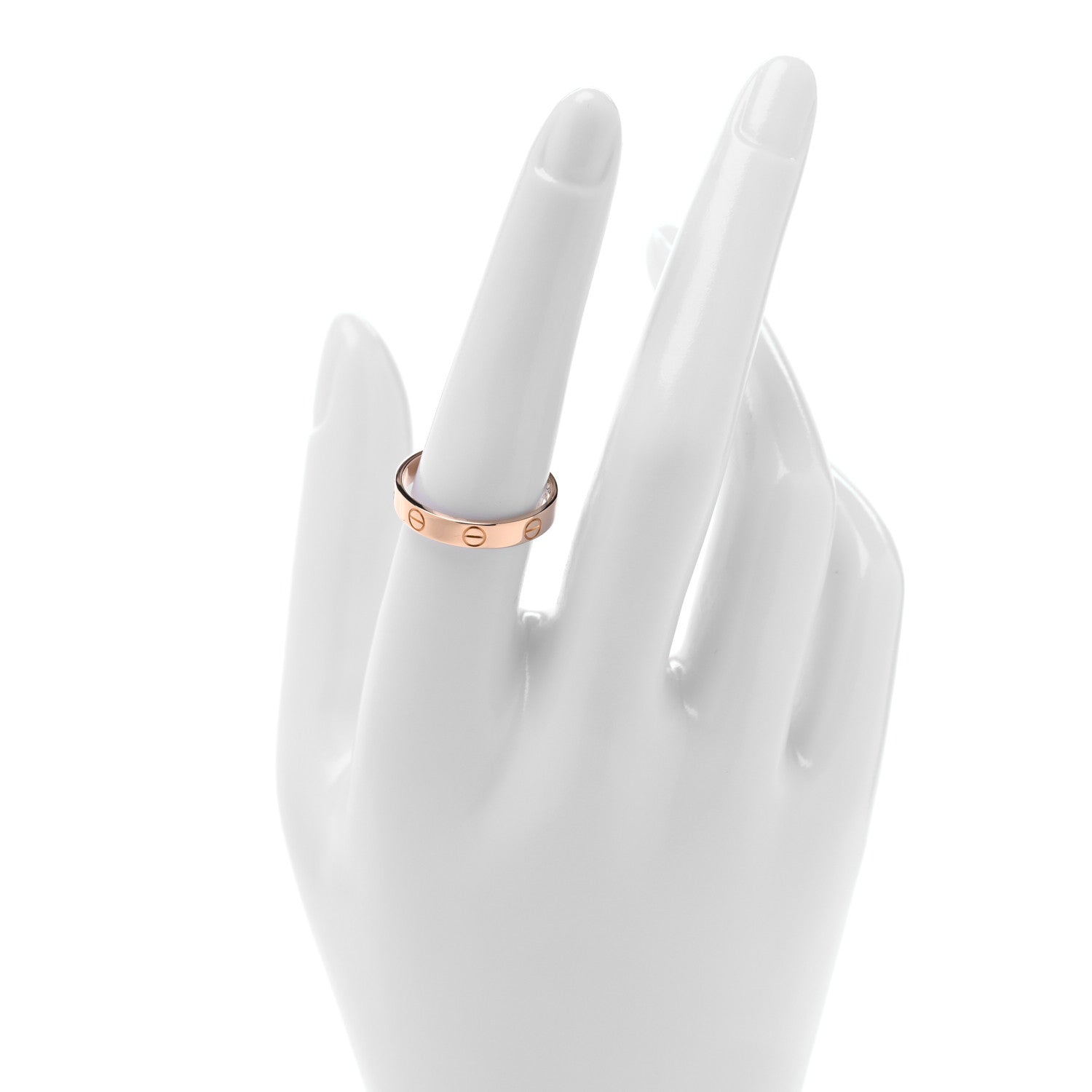 Cartier 18K Pink Gold 3.5mm LOVE Wedding Band Ring 56 7.5 2 of 4