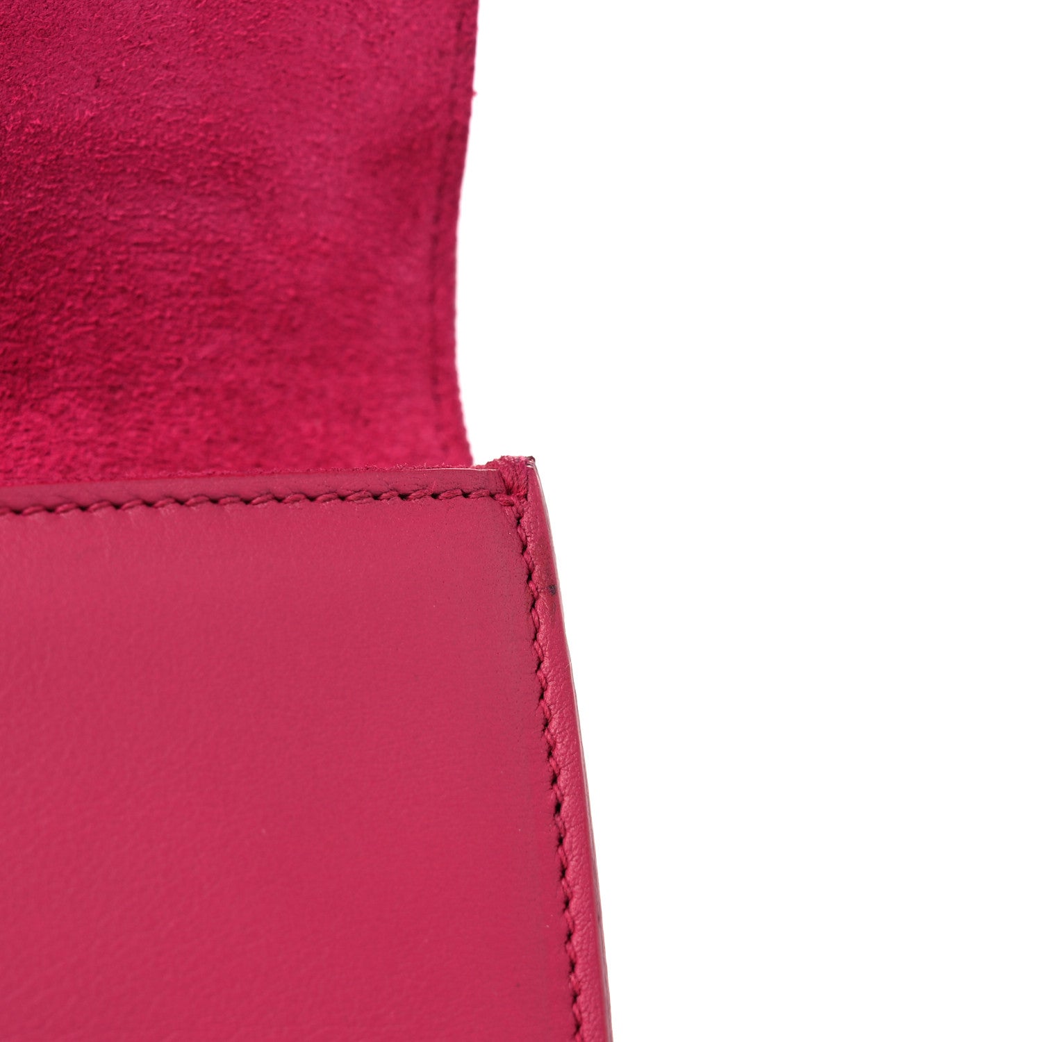 Saint Laurent Calfskin Classic Y Ligne Clutch Fuchsia 11 of 13
