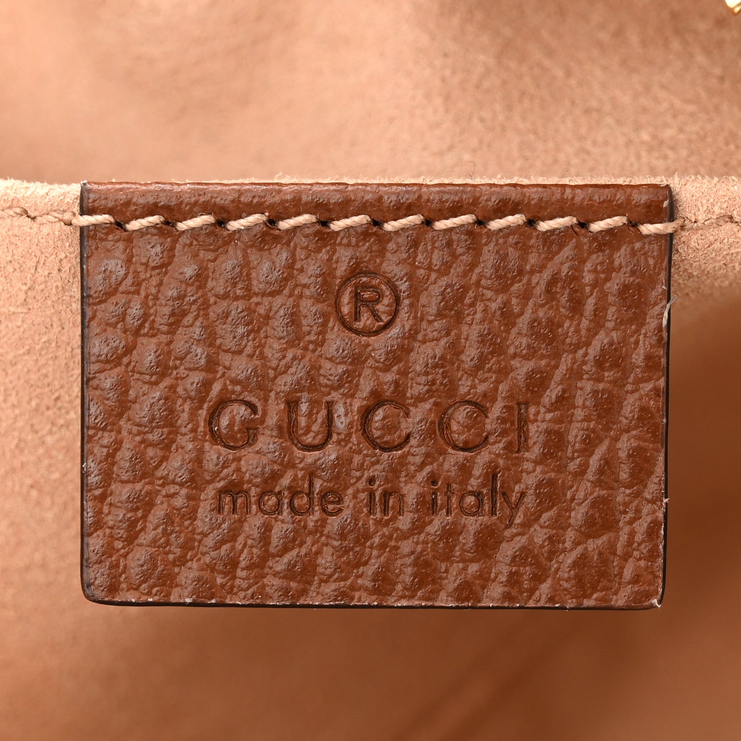 Gucci New Denim GG Monogram Dollar Calfskin Mini Ophidia Shoulder Bag Blue Tea Cuir Epilog 5 of 11