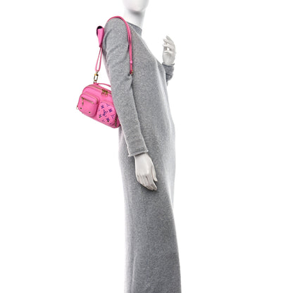 Louis Vuitton LOUIS VUITTON Calfskin Embossed Monogram Vuittamins Utility Crossbody Rose Violet 2 of 10