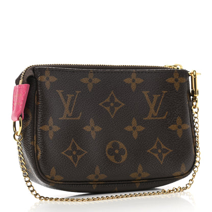 Louis Vuitton Monogram 2019 Christmas Animation Mini Courchevel Pochette Accessories Fuchsia 3 of 7
