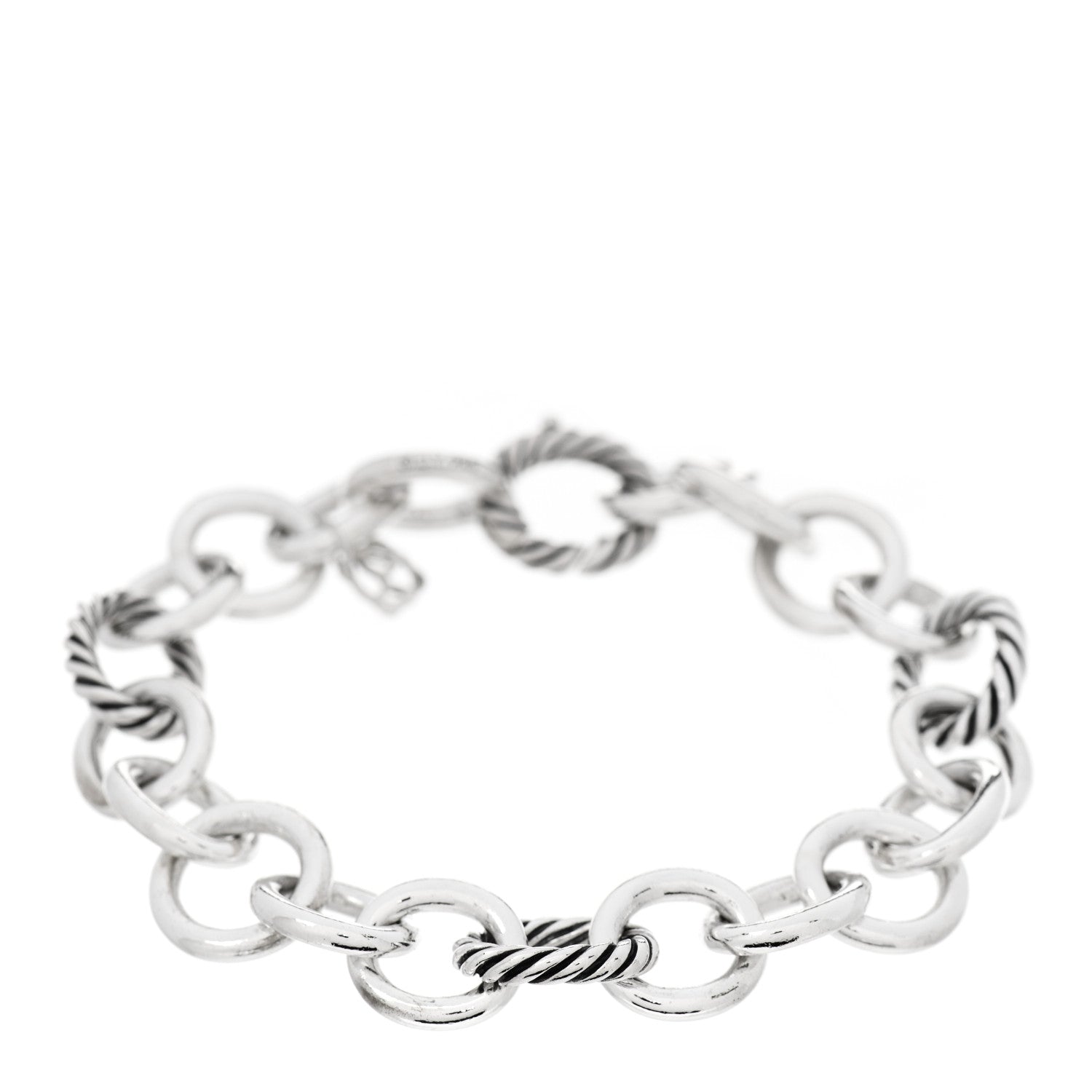 David Yurman Sterling Silver 12mm Large Oval Link Bracelet 1 of 3