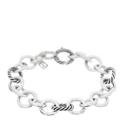 David Yurman Sterling Silver 12mm Large Oval Link Bracelet 1 of 3