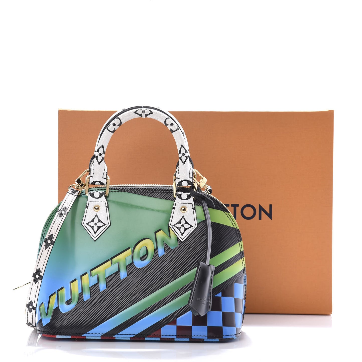 Epi Damier Race Alma BB Blue Vert