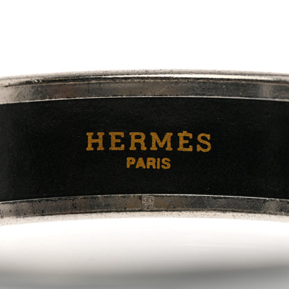 Hermes Enamel Printed Caleche Medium Bracelet 65 White 5 of 7