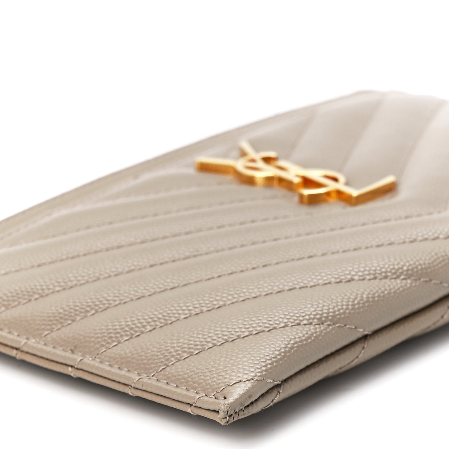 Grain De Poudre Chevron Monogram Bill Pouch Dusty Grey