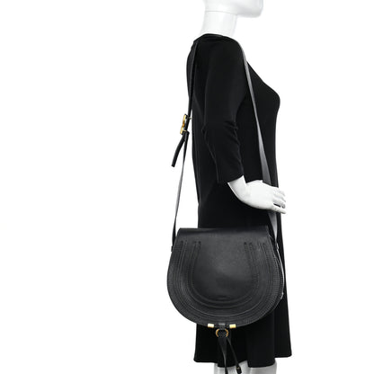 Chloe Calfskin Medium Marcie Round Crossbody Bag Black 2 of 13