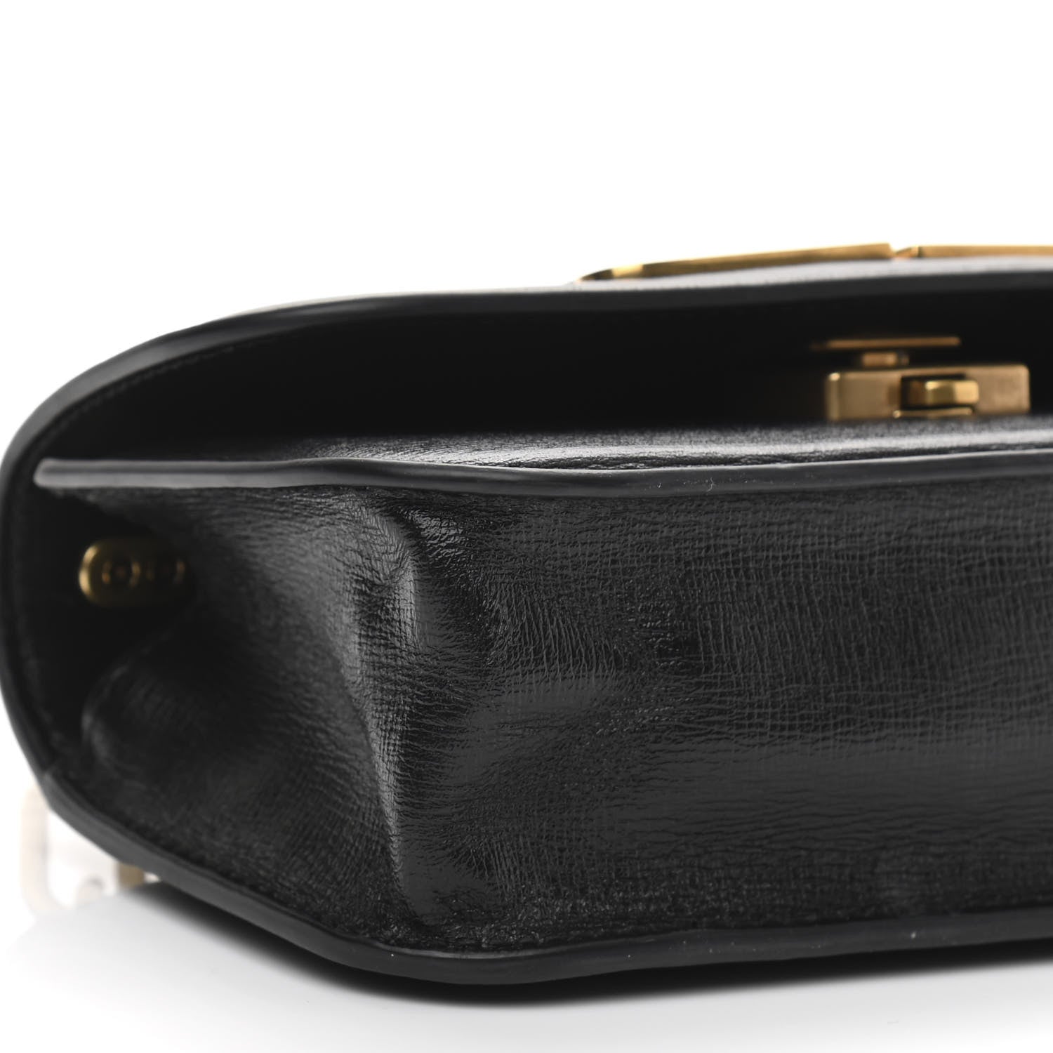 Balenciaga Calfskin Stripe Embossed Gossip Chain Bag XS Black 8 of 9