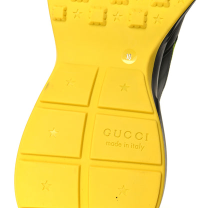 Gucci Demetra Web Mens Rhyton Cut Out Sneakers 10 Black Yellow Fluo 7 of 10