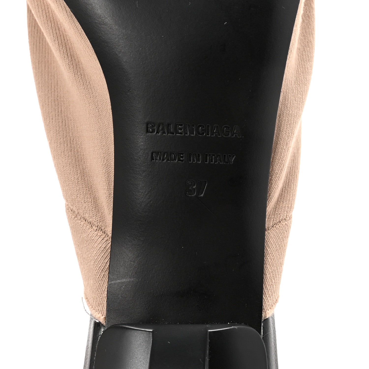 Balenciaga Stretch Knit Mule Sandal 37 Beige 7 of 8