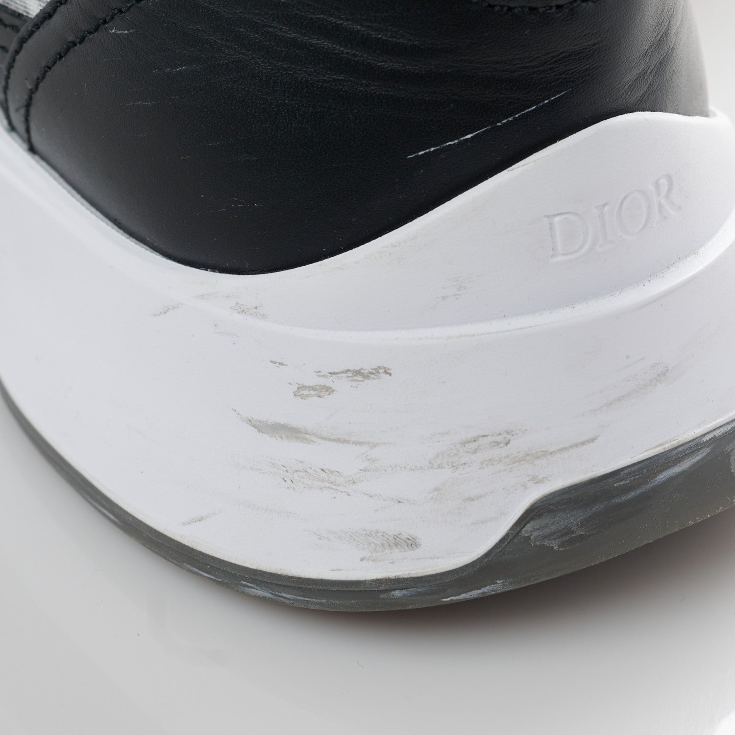 Christian Dior Smooth Calfskin Technical Mesh Oblique Mens B25 Runner Sneakers 42 Black Grey 11 of 11