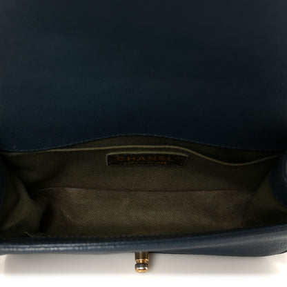 Chanel Caviar Quilted Small Boy Flap Blue 5 of 10