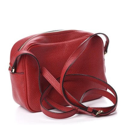 Gucci Pebbled Calfskin Small Soho Disco Bag Tabasco Red 3 of 12