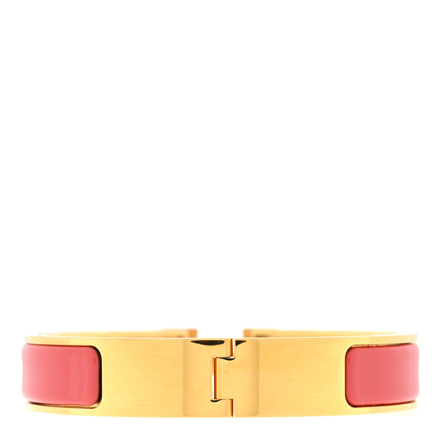 Enamel Narrow Clic Clac H Bracelet GM Rouge Corail