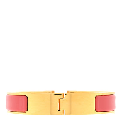 Hermes Enamel Narrow Clic Clac H Bracelet GM Rouge Corail 2 of 3