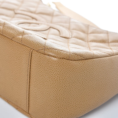 Chanel Caviar Quilted Timeless CC Shoulder Bag Beige 10 of 22