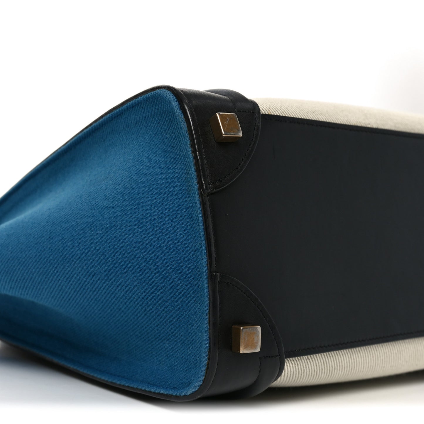 Canvas Smooth Calfskin Micro Tri-Color Luggage Royal