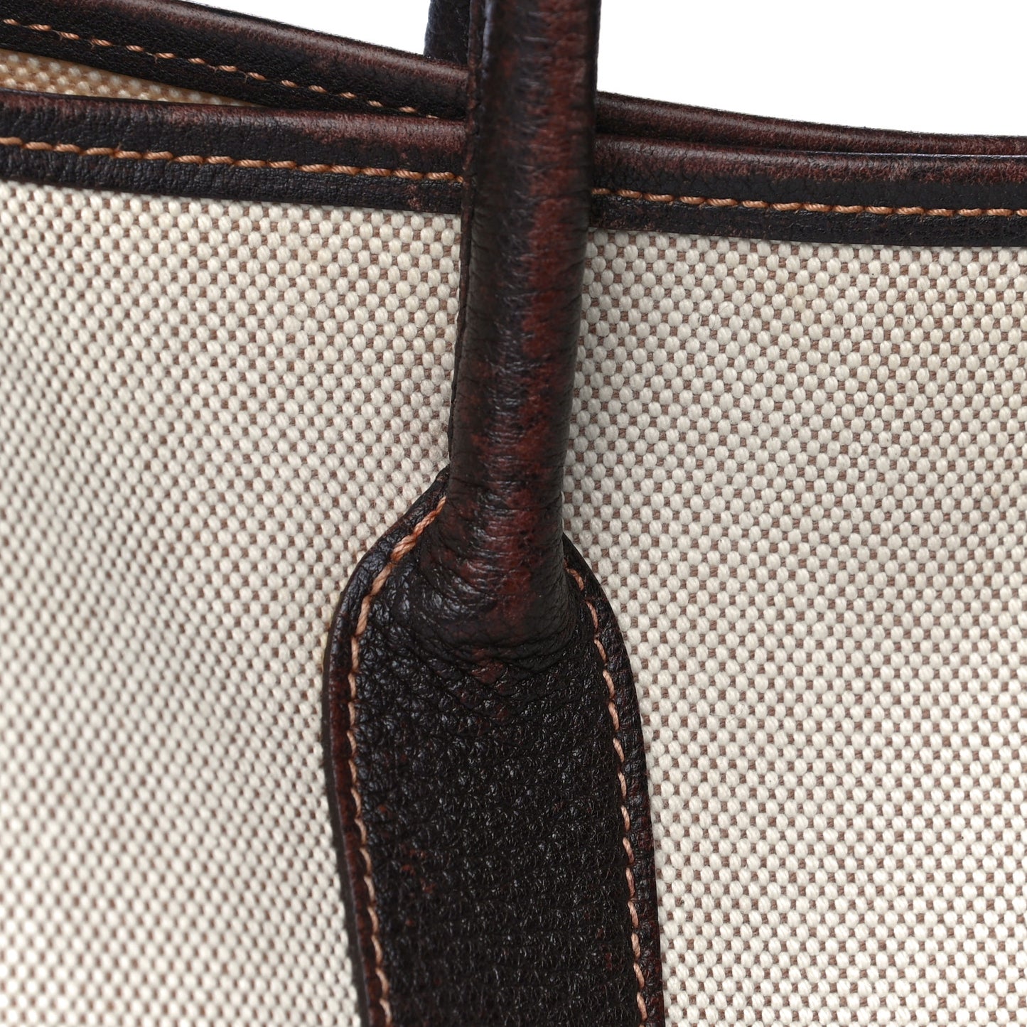 Buffle Sindhu Toile Garden Party 36 MM Tote Marron Fonce