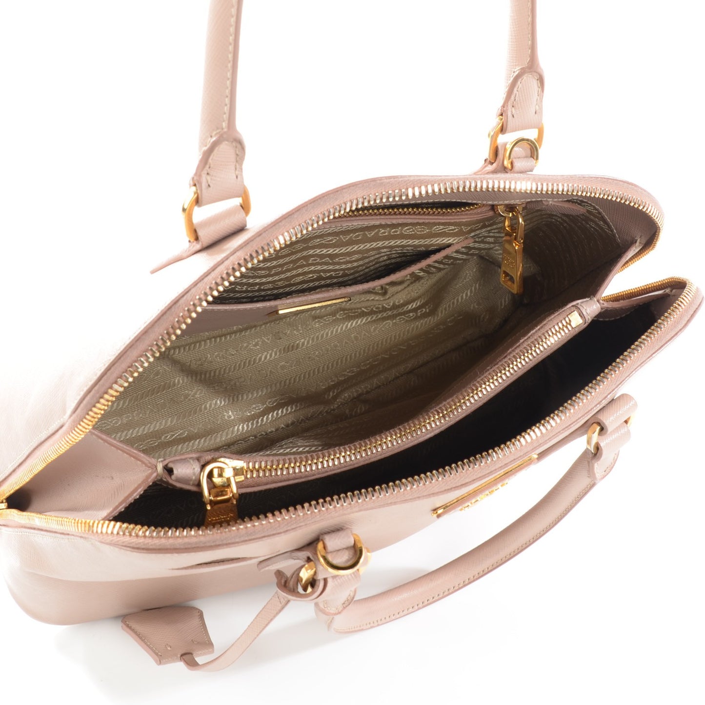 Saffiano Lux Medium Promenade Tote Cammeo