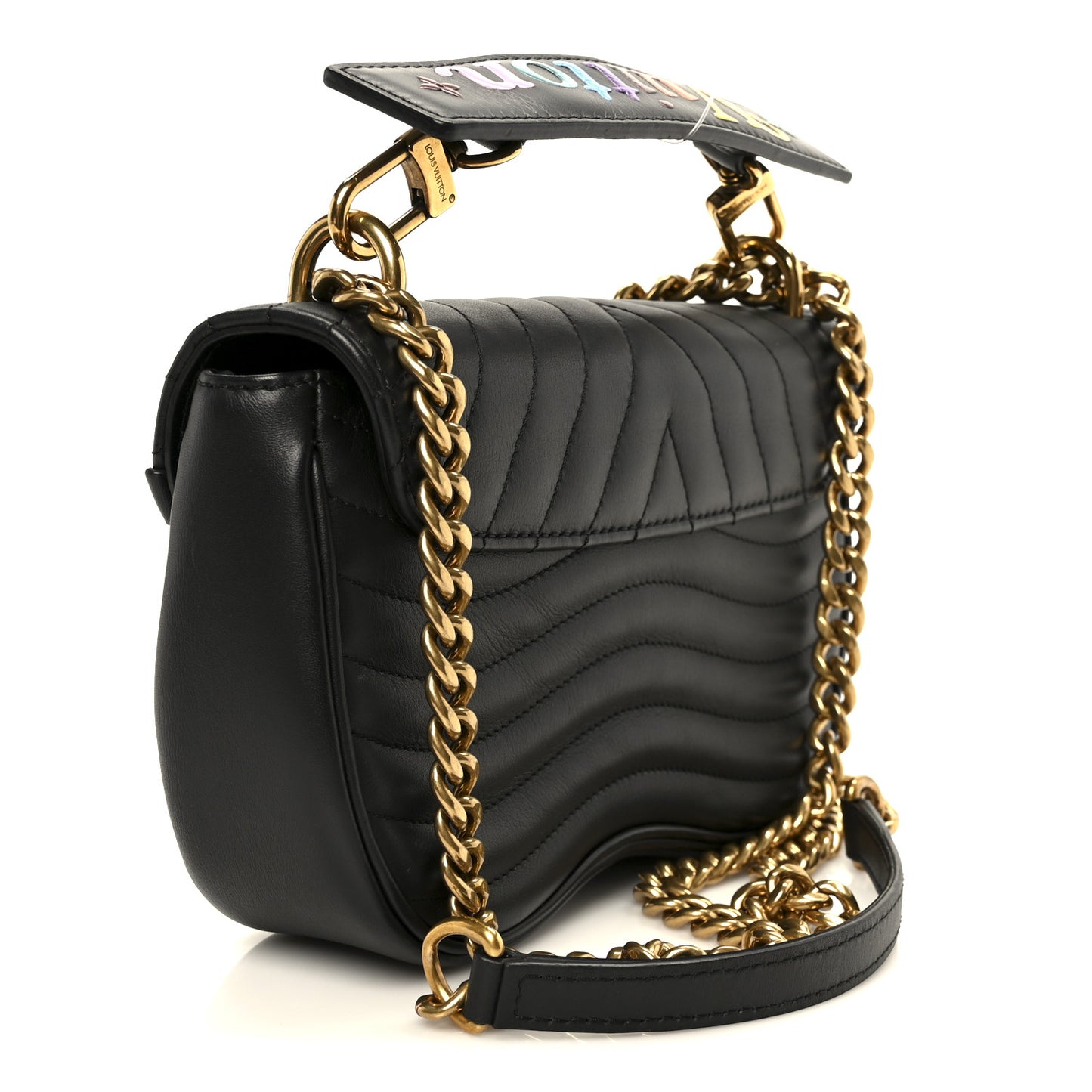 Calfskin New Wave Chain PM Black