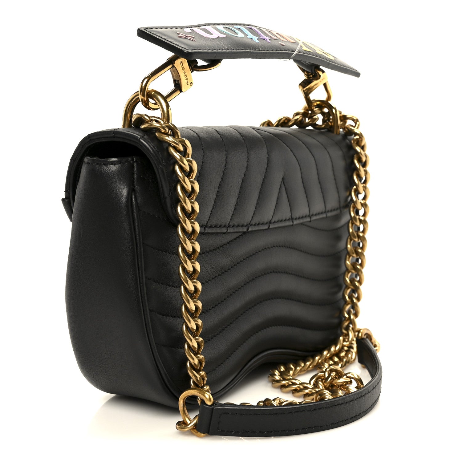 Louis Vuitton Calfskin New Wave Chain PM Black 3 of 12