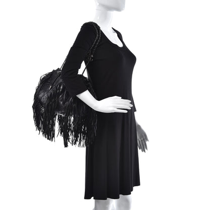 Chanel Lambskin Quilted Western Baluchon Fringe Bag Black 2 of 7