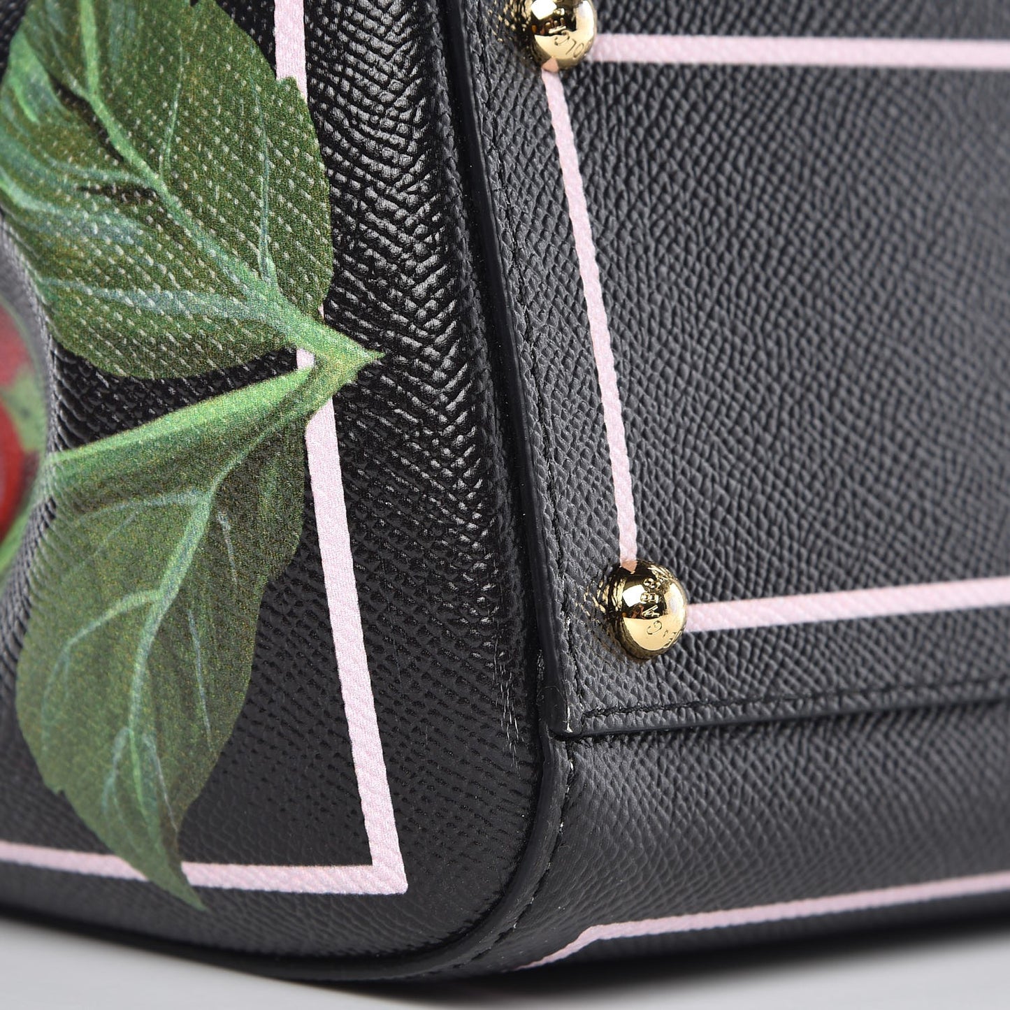 Dauphine Rose Print Medium Miss Sicily Satchel Black