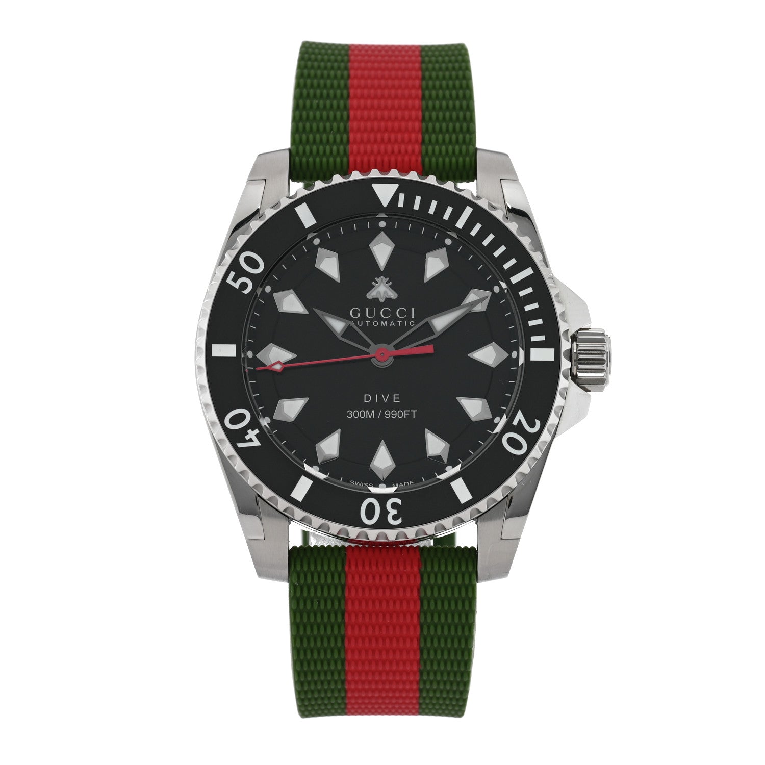 Gucci Stainless Steel Rubber 40mm Dive Automatic Watch Black 1 of 4