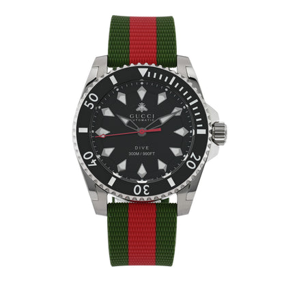 Gucci Stainless Steel Rubber 40mm Dive Automatic Watch Black 1 of 4