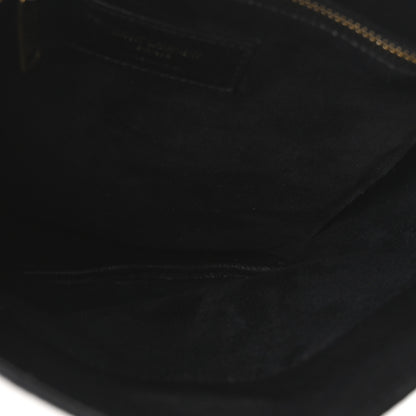 Saint Laurent Grained Calfskin Boucle Bucket Bag Black 5 of 9