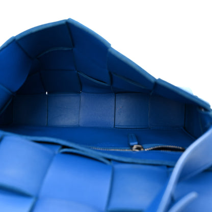 Bottega Veneta Lambskin Maxi Intrecciato Cassette Crossbody Bag Cobalt 5 of 14